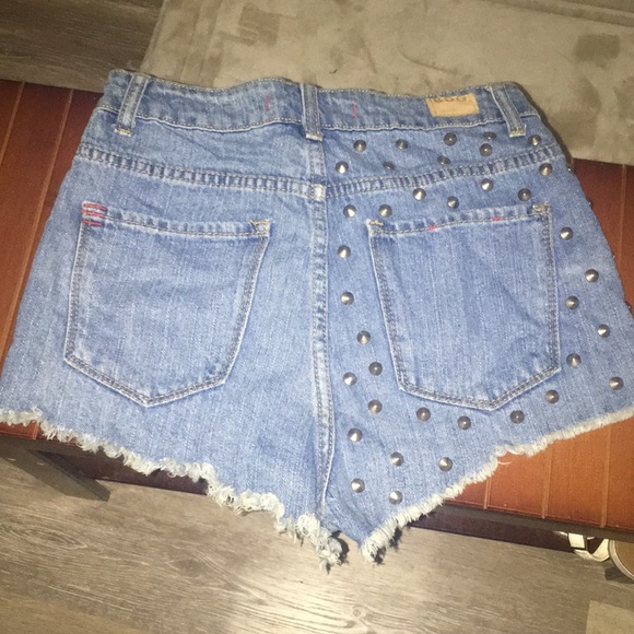 BDG HIGH RISE CHEEKY SHORTS WITH STUDS - Picture 2 of 5